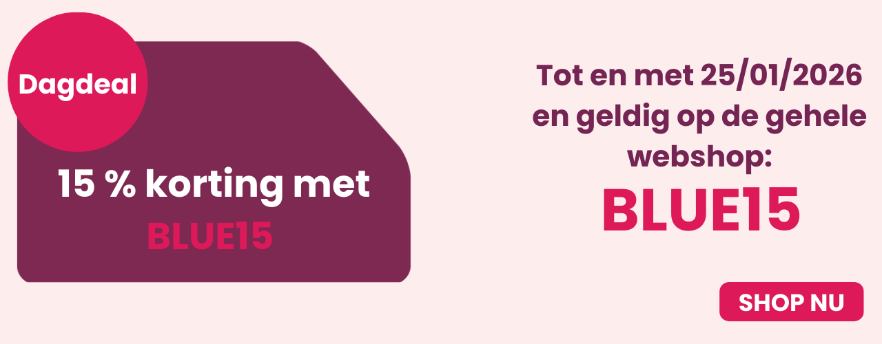 Dagdeal 15% korting met BLUE15