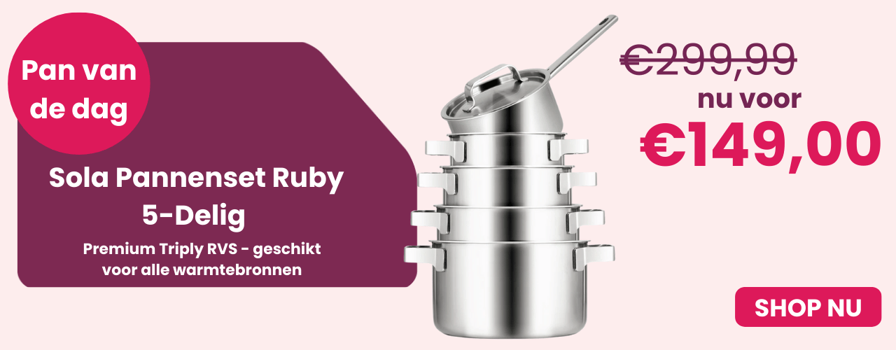 Pan van de dag Sola Pannenset Ruby 5-Delig
