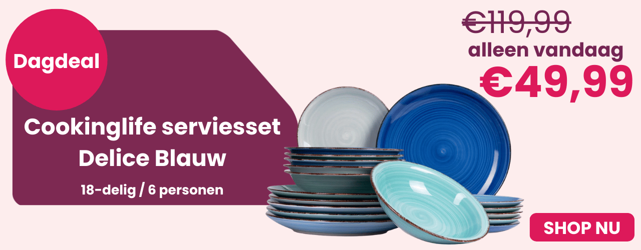 Dagdeal Cookinglife serviesset Delice Blauw