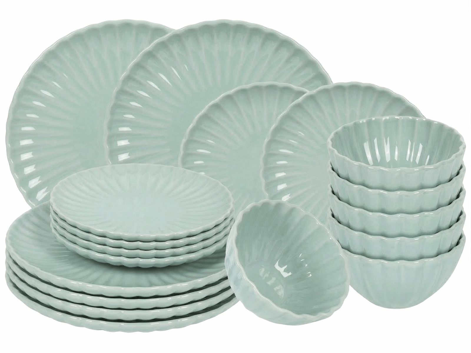 Image of Cookinglife Serviesset Cardida Groen 18-delig