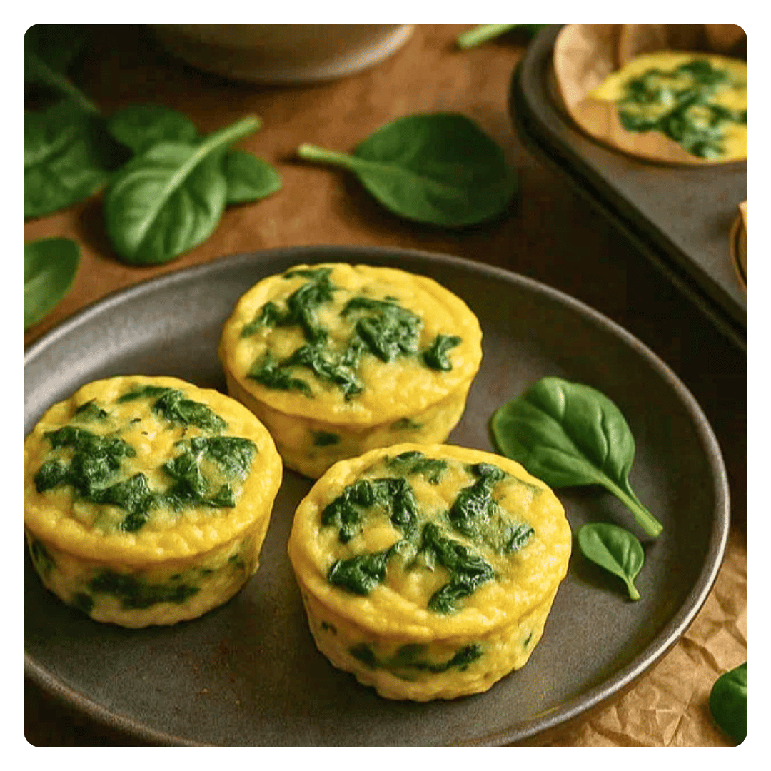 Recept ei spinazie muffins
