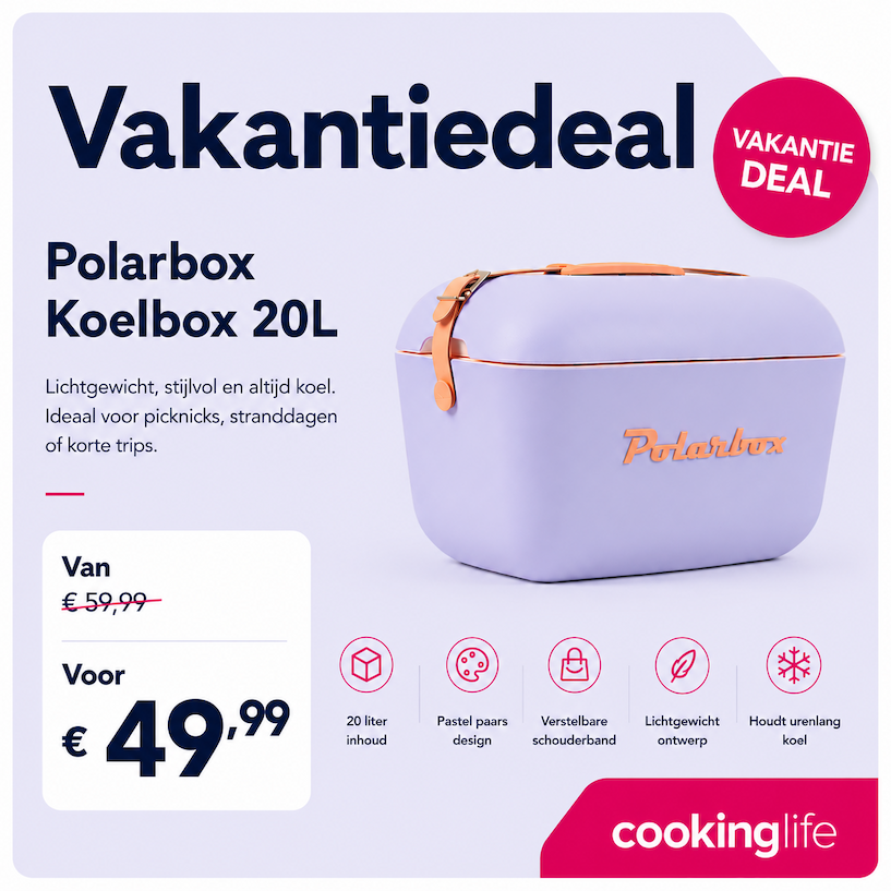 Vakanteideal Polarbox Paars Sorbet 20l