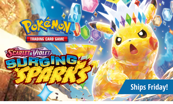 Preorder Pokemon- Scarlet & Violet: Surging Sparks today!