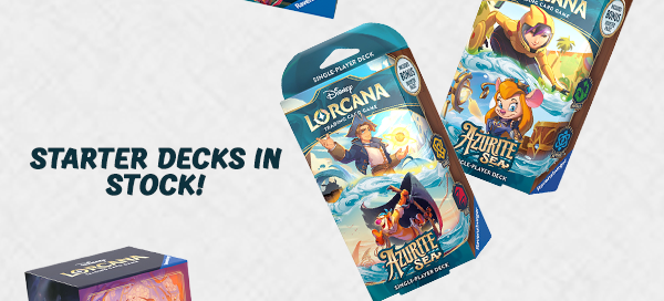 Lorcana Azurite Sea Starter Decks in stock!