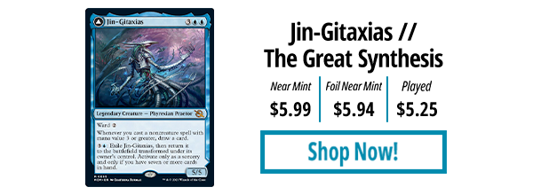 Jin-Gitaxias // The Great Synthesis is available for as low as $5.25!