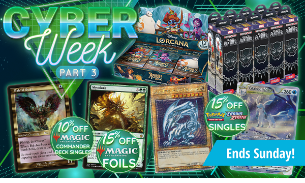 Cyber Week Sale Part 3 ends Sunday!