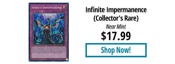 Infinite Impermanence (Collector's Rare) is available for $17.99!