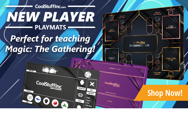 CoolStuffInc.com MTG New Player Playmats available now! Great for learning Magic: The Gathering!