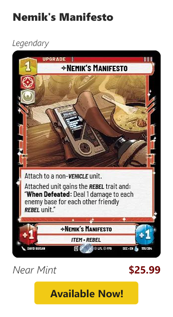 Nemik's Manifesto is available for $25.99!