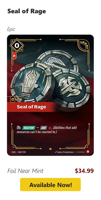 Seal of Rage is available for as low as $34.99!