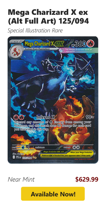 Mega Charizard X ex (Alt Full Art) - 125/094 is available for $629.99!