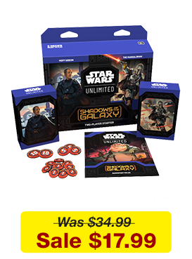Star Wars: Unlimited - Shadows of the Galaxy - Two-Player Starter for available $17.99!
