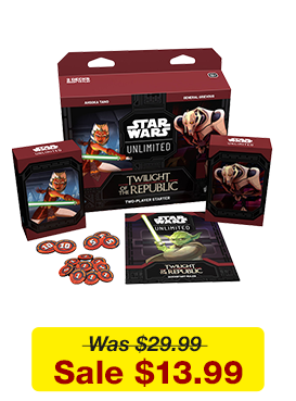Star Wars: Unlimited - Twilight of the Republic - Two-Player Starter for available $13.99!
