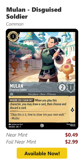 Mulan - Disguised Soldier is available for as low as $0.49!