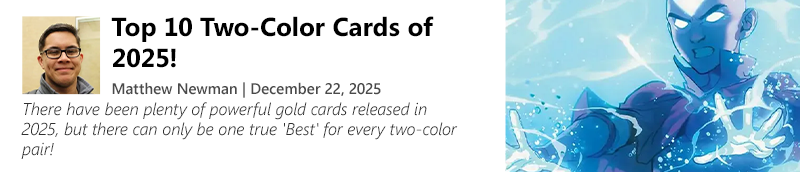 Read Top 10 Two-Color Cards of 2025 by Matthew Newman now!