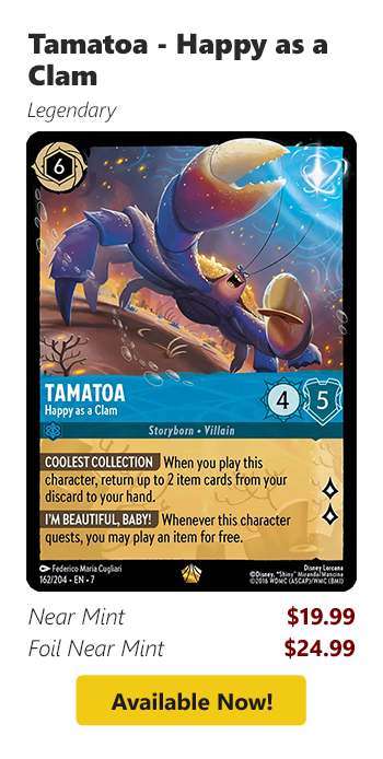 Tamatoa - Happy as a Clam is available for $17.99!