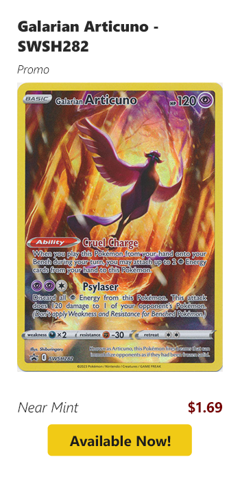 Galarian Articuno SWSH282 is available now for $1.69!
