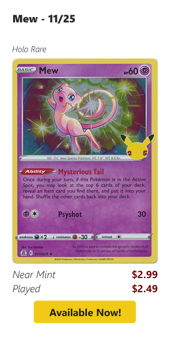 Mew - 11/25 is available now for as low as $2.49!
