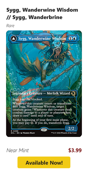 Sygg, Wanderwine Wisdom // Sygg, Wanderbrine Shield is available for $3.99!