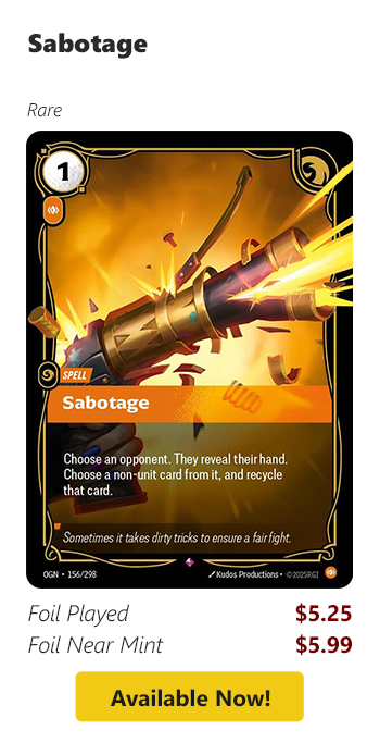 Sabotage is available for as low as $5.25 today!