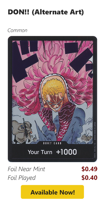 DON!! (Alternate Art) is available for as low as $0.40 today!