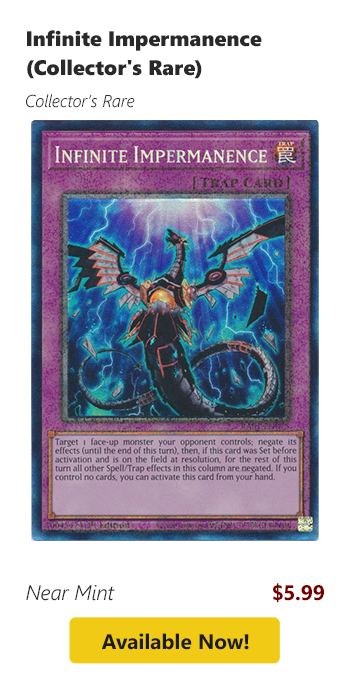 Infinite Impermanence (Collector's Rare) is available for $5.99 today!