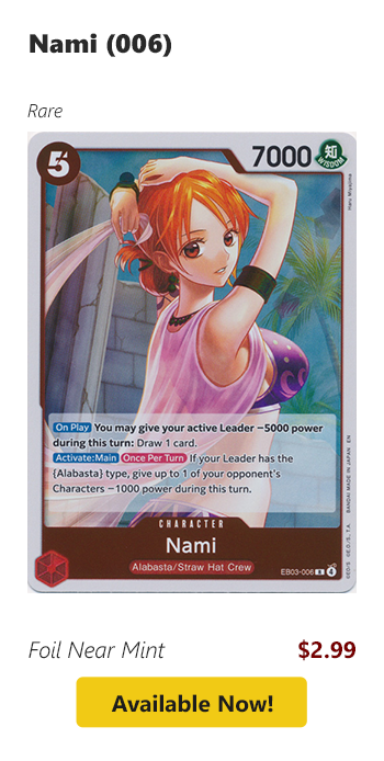 Nami (006) is available for $2.99 today!