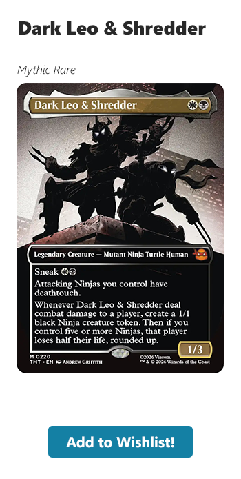 Add Dark Leo & Shredder to your wishlist now!