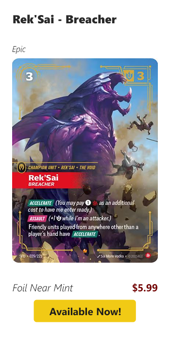 Rek'Sai - Breacher is available for $5.99 today!