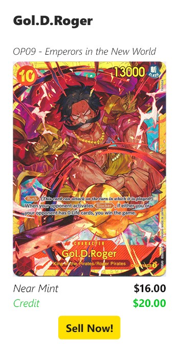 Sell your Gol.D.Roger for $16 today!