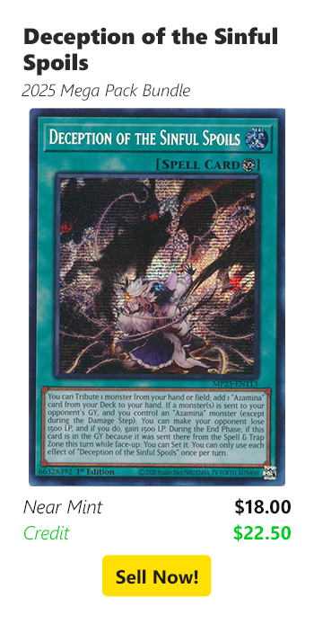 Sell your Deception of the Sinful Spoils for $18 today!