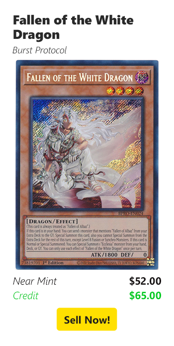 Sell your Fallen of the White Dragon for $52 today!