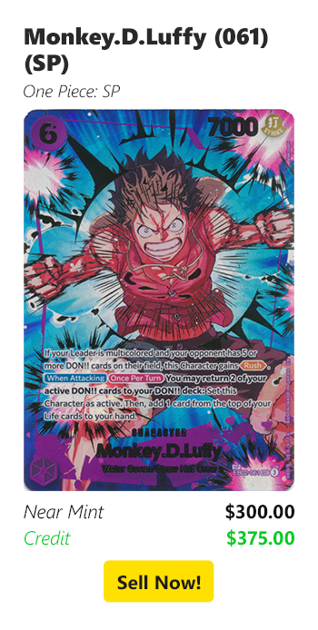 Sell your Monkey.D.Luffy (061) (SP) for $300 today!