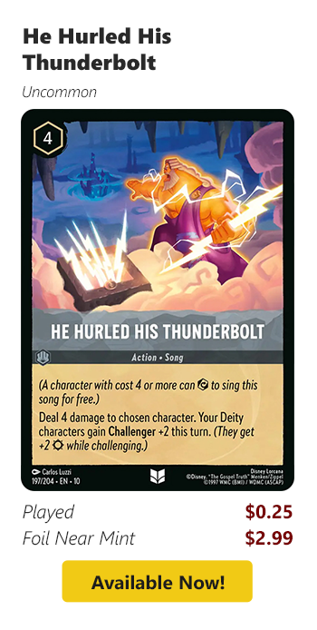 He Hurled His Thunderbolt is available for as low as $0.25 today!