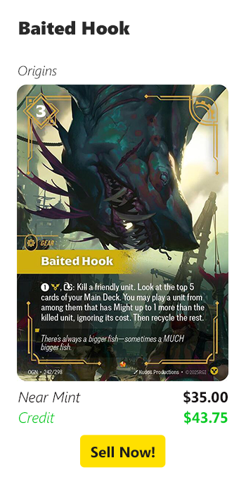 Sell your Baited Hook for $35 today!