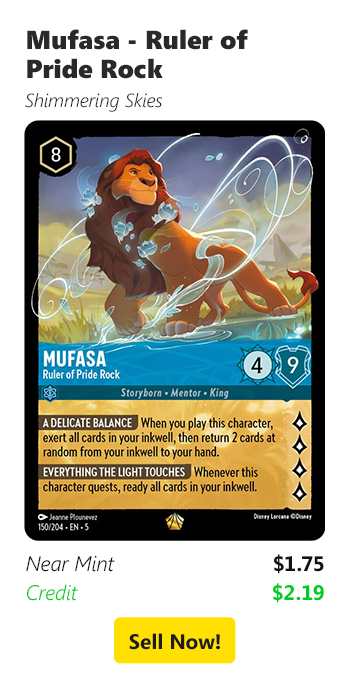 Sell your Mufasa - Ruler of Pride Rock for $1.75 today!