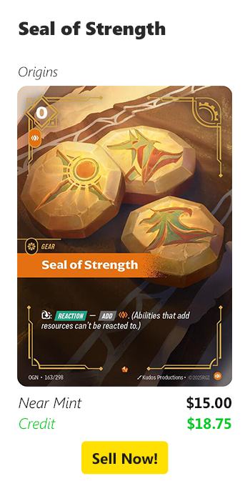 Sell your Seal of Strength for $15 today!
