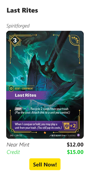 Sell your Last Rites for $12 today!