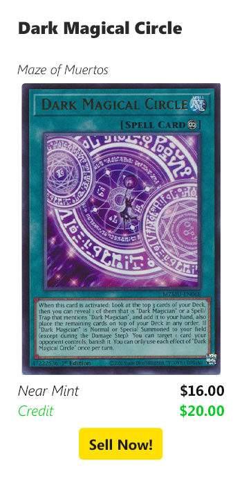 Sell us your Dark Magical Circle for $16 today!