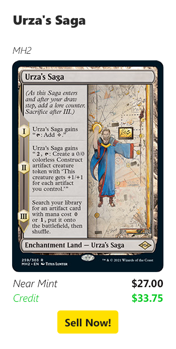 Sell your Urza's Saga for $27 today!