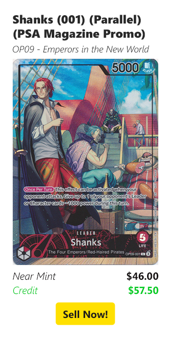 Sel your Shanks (001) (Parallel) (PSA Magazine Promo) for $46 today!