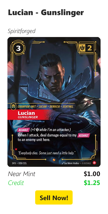 Sell your Lucian - Gunslinger for $1 today!