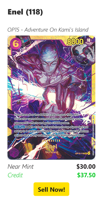 Sell your Enel (118) for $30 today!