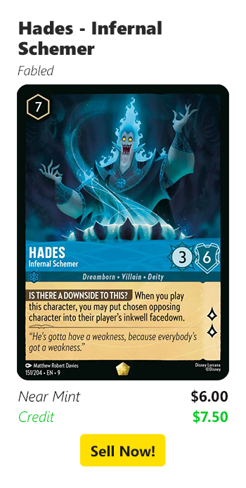 Sell your Hades - Infernal Schemer for $6 today!