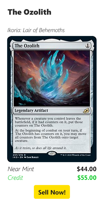 Sell your The Ozolith for $44 today!