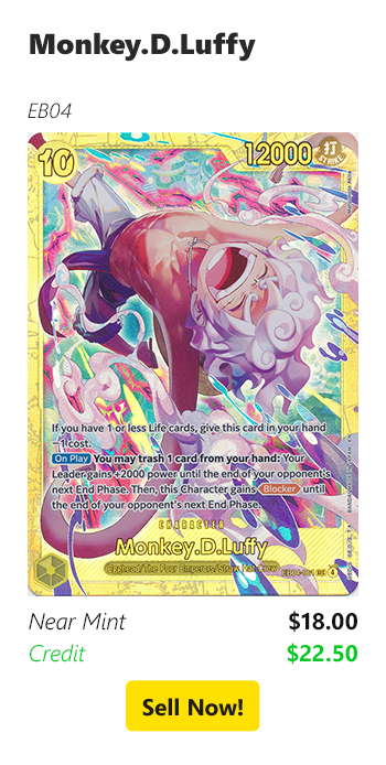 Sell your Roronoa Zoro (113) for $4.50 today!