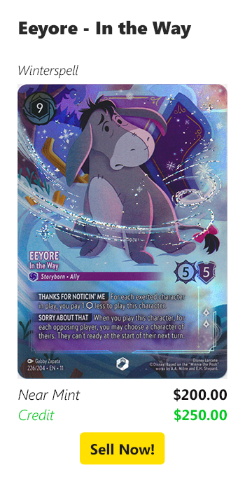 Sell your Eeyore - In the Way for $200 today!