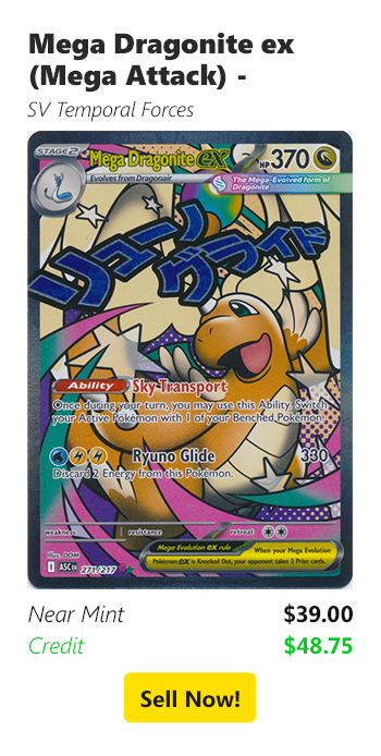 Sell your Mega Dragonite ex (Mega Attack) - 271/217 for $39 today!