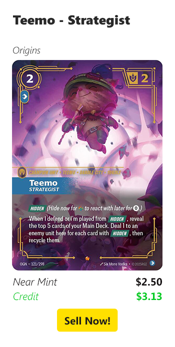 Sell your Teemo - Strategist for $2.50 today!