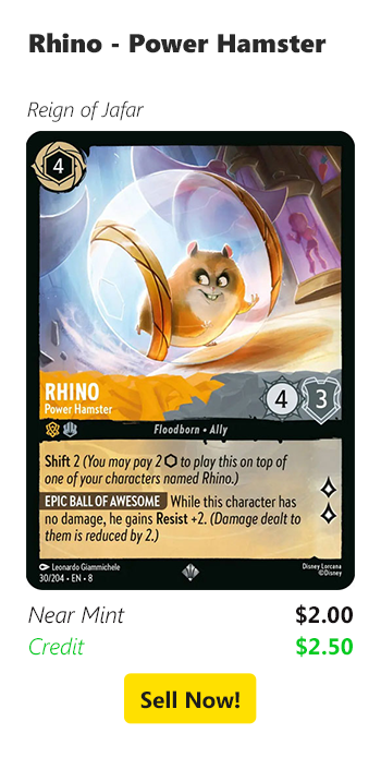 Sell your Rhino - Power Hamster for $2 today!
